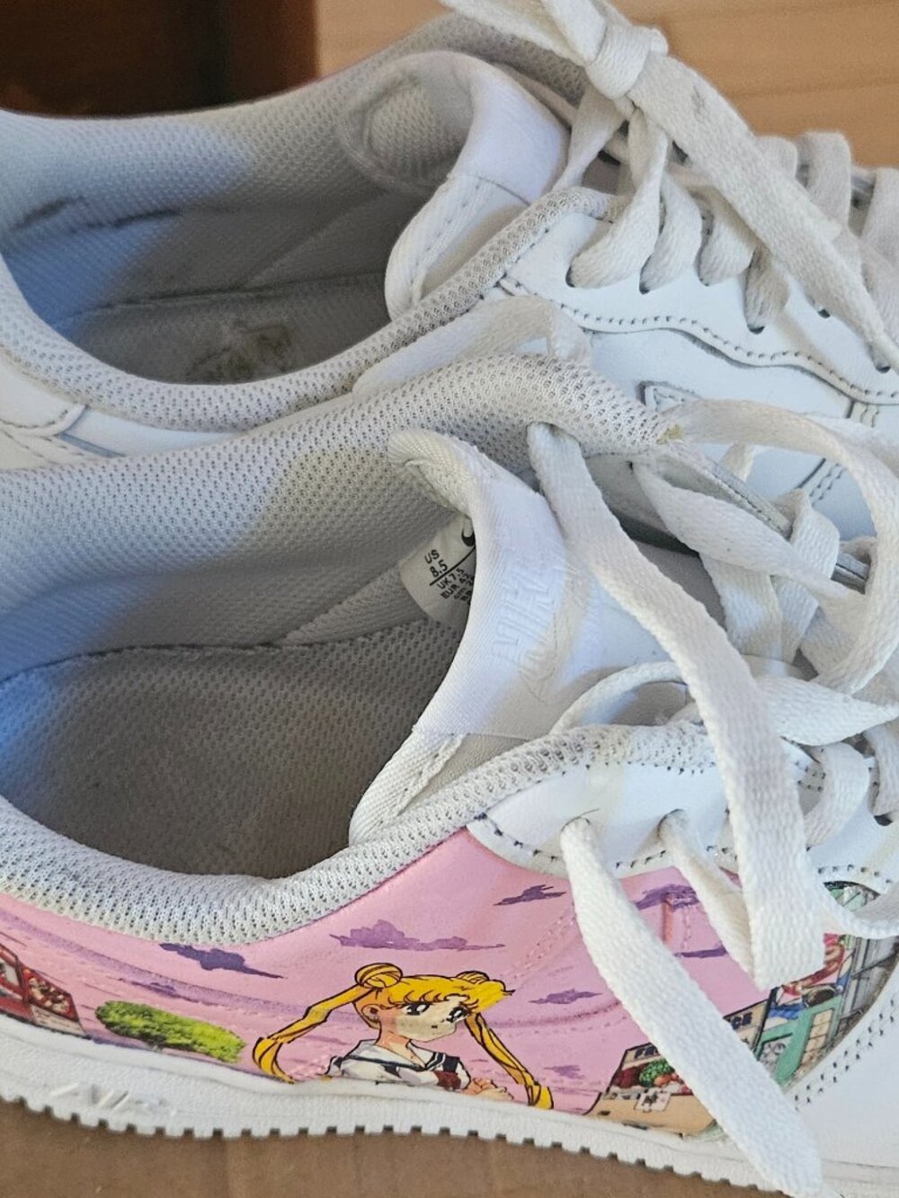 Custom Hand‐Painted Nike Air Force 1 – Anime Artwork – Men’s 8.5 / Women’s 10